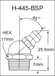H-445-BSP  british thread grease fitting