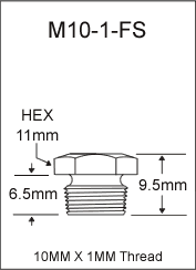 10MM X 1MM Stainless Steel Flush Type Grease Fitting drawing