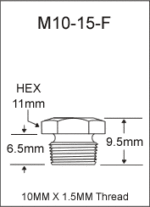 10MM X 1.5MM Flush Type Grease Fitting  drawing
