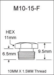10MM X 1.5MM Flush Type Grease Fitting  drawing