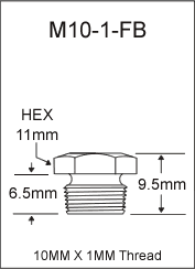 10MM X 1MM Flush Type Brass Grease Fittings drawing