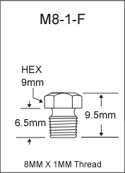 8MM X 1MM Flush Type Grease Fitting  drawing