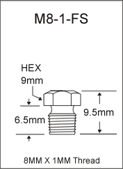 8MM X 1MM Stainless Steel Flush Type Grease Fitting drawing