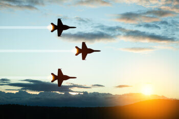 Jets flying in formation