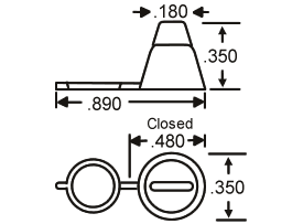 Yellow Grease Fitting Cap Drawing