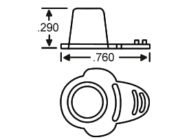 Yellow Grease Fitting Cap Drawing