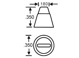 Yellow Grease Fitting Cap Drawing