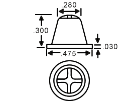 Yellow Grease Fitting Cap Drawing