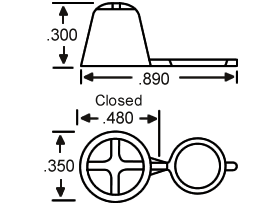 Yellow Grease Fitting Cap Drawing