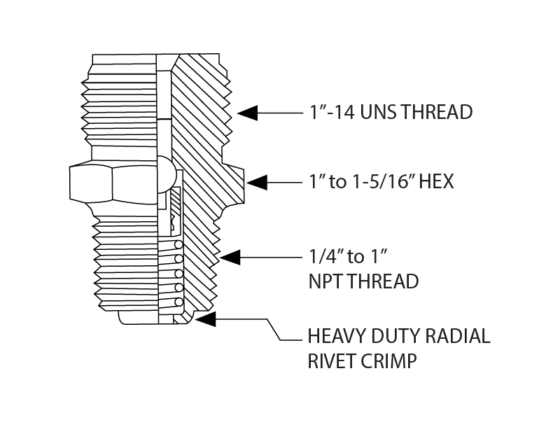 Vent cap fitting without giant button head cross-section diagram
