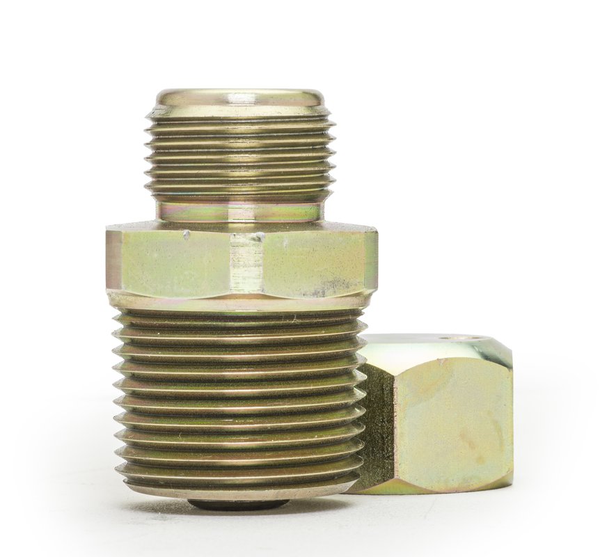 1/2" NPT vent cap fitting, cap removed, side view