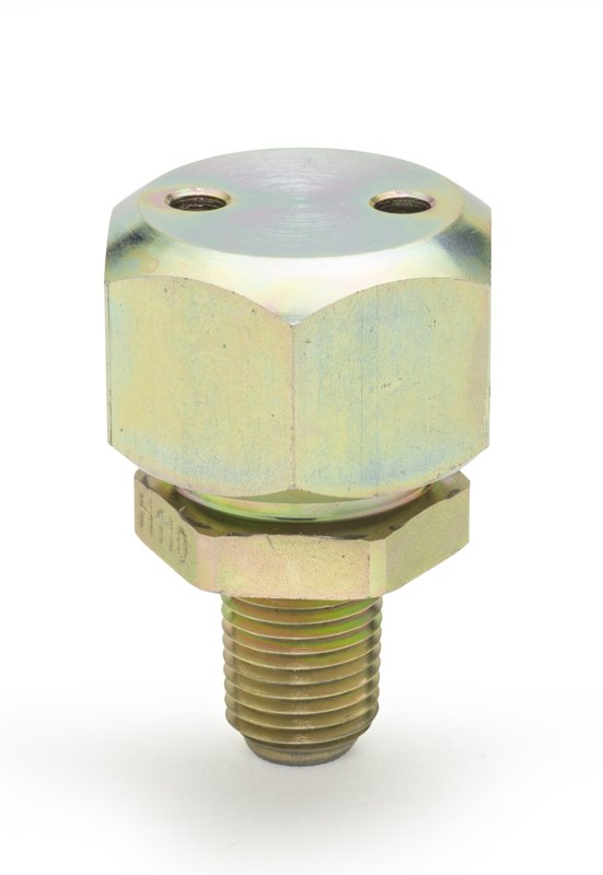 1/4" NPT vent cap fitting, top view showing the vent holes