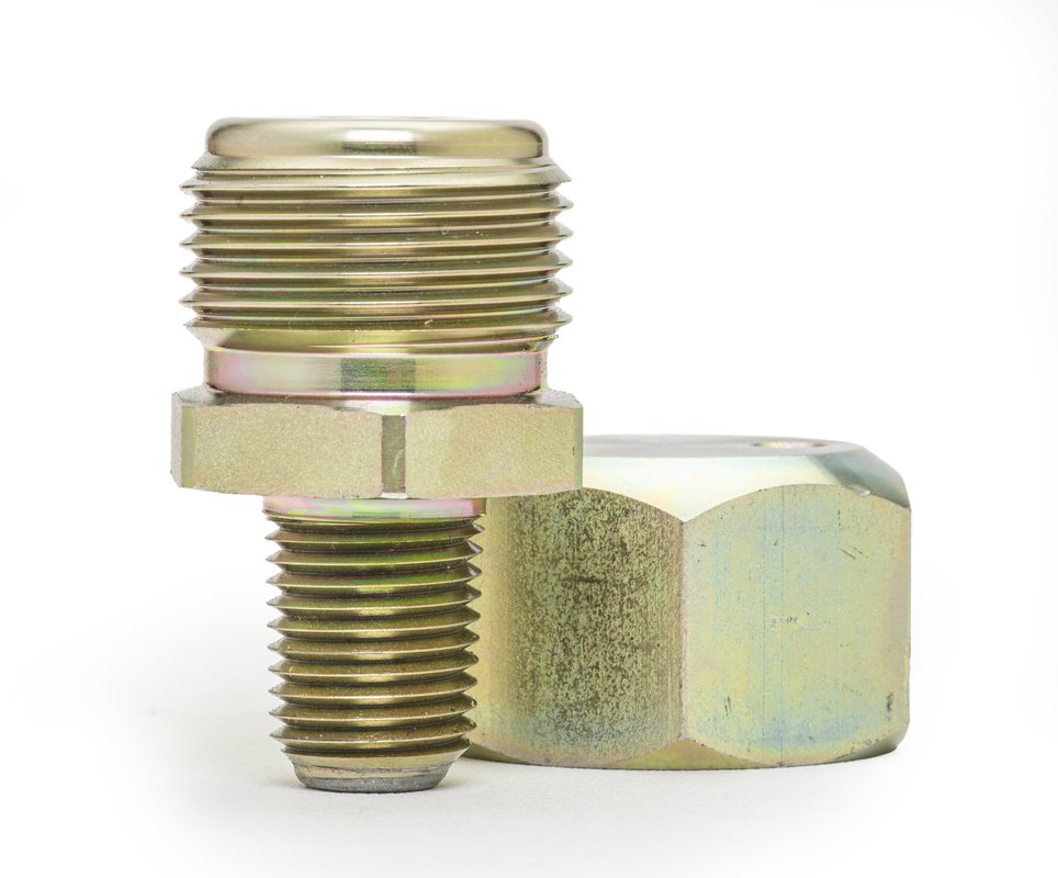1/4" NPT vent cap fitting, cap removed, side view