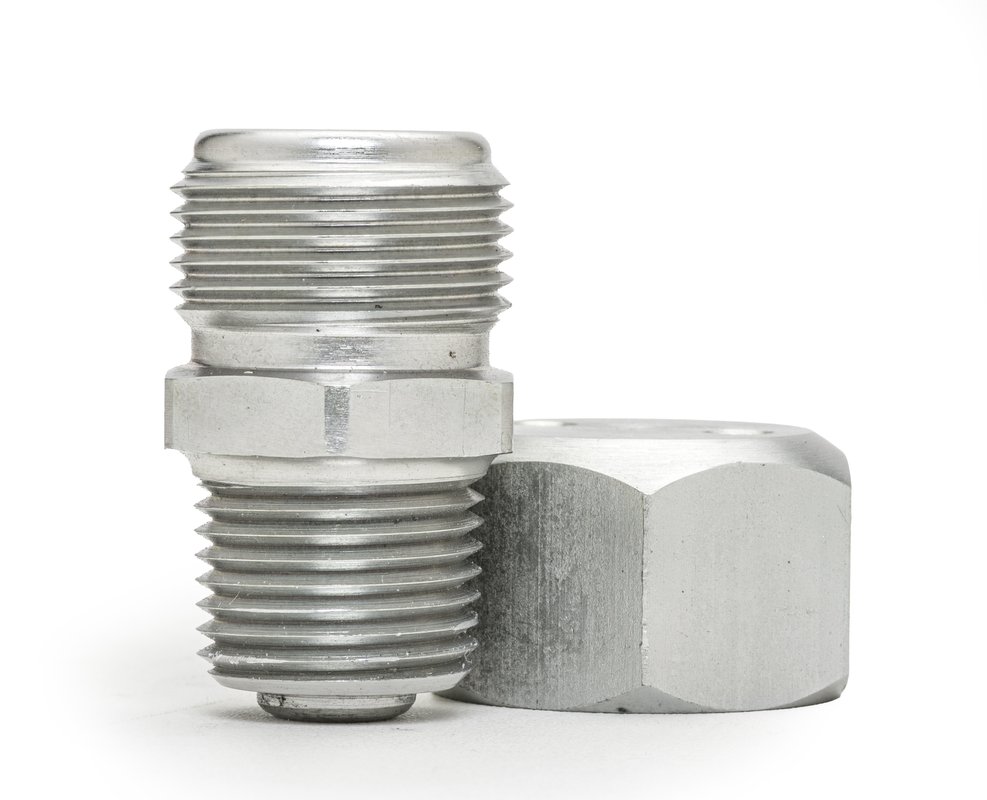 1" NPT vent cap fitting, cap removed, side view